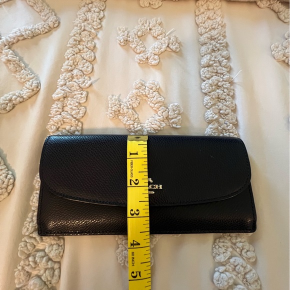 Coach Deep Navy Leather Crossbody Bag with Gold Accents - Picture 12 of 13